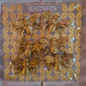 Creative Co-Op Gold Bee Magnets